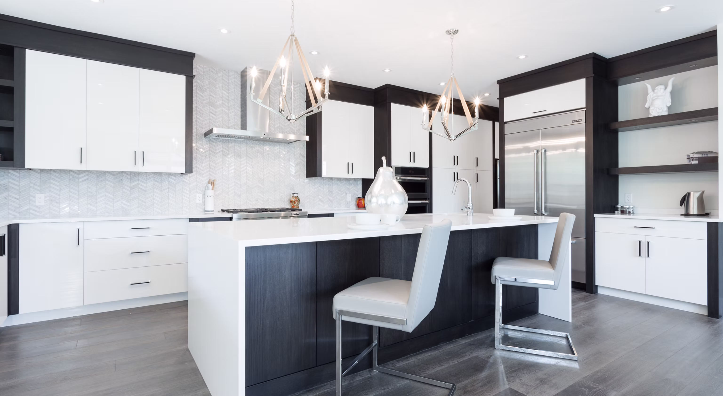 Hand-finished cabinetry detail by True Custom Kitchens