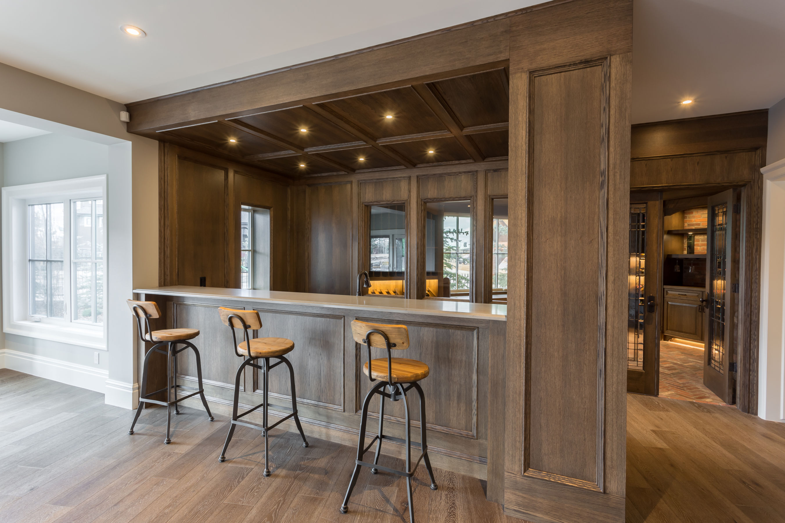 Built-in bar and butler's pantry millwork